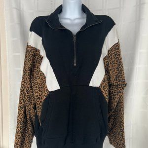 Retro Leopard Detail Pullover